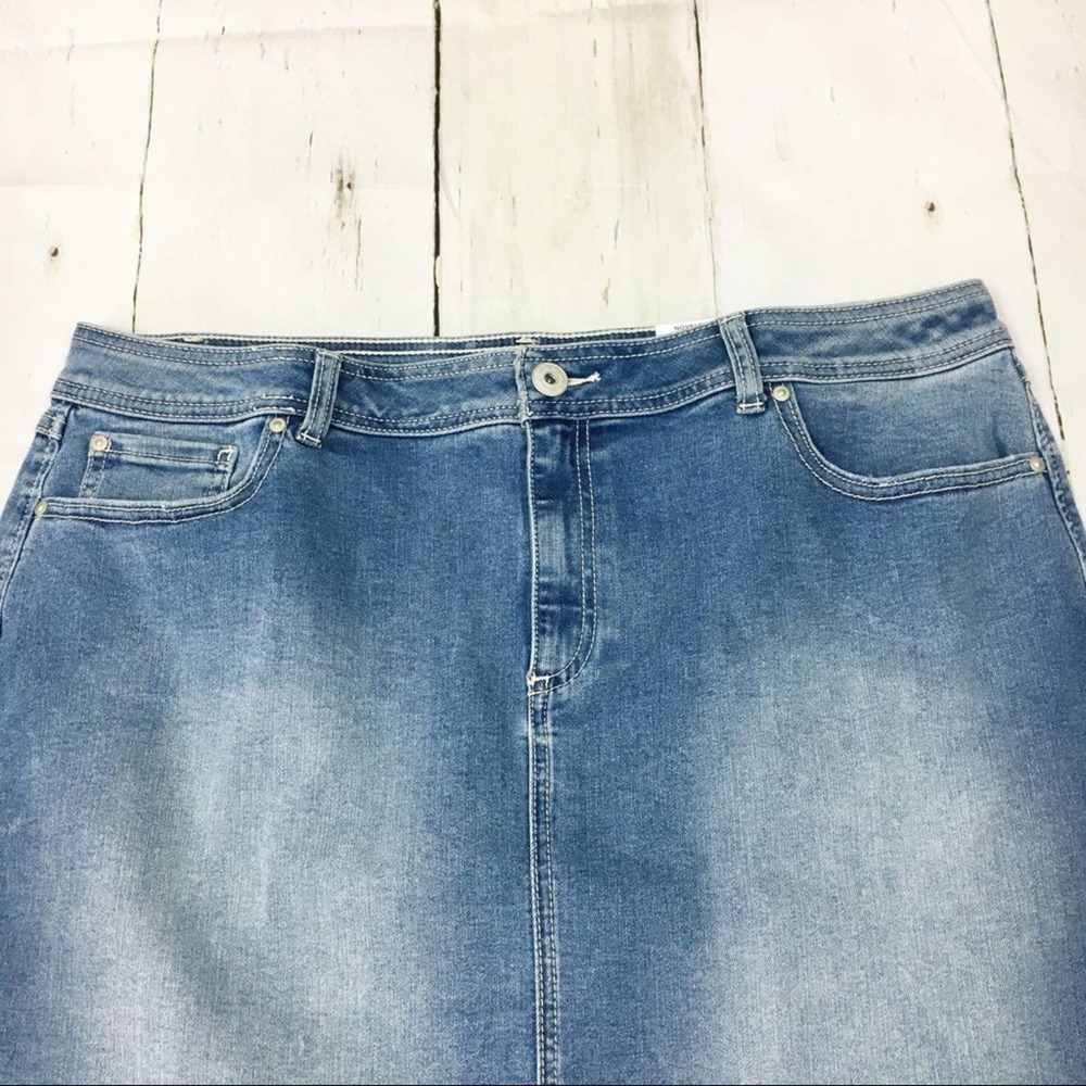 INC International Concepts Tulip-Hem Jean Skirt - Picture 4 of 8